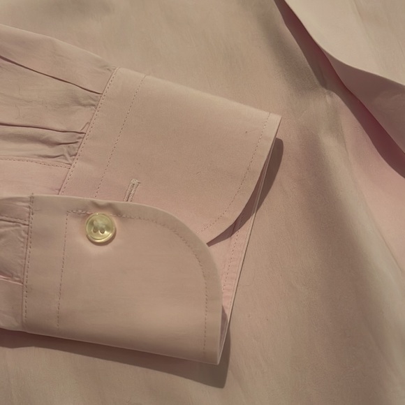 SAKS FIFTH AVENUE pink slim fit dress shirt 16-34/35 - Picture 5 of 5